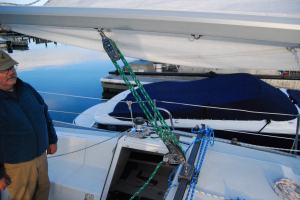 Proper mainsheet assembly on the Catalina 270.