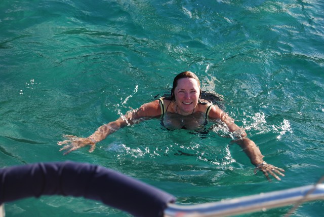 Debbie swimming at D.L. Bliss State Park, Sept. 4, 2011.