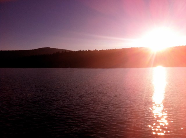 Sunset along the west shore of Lake Tahoe, Aug. 30, 2011.